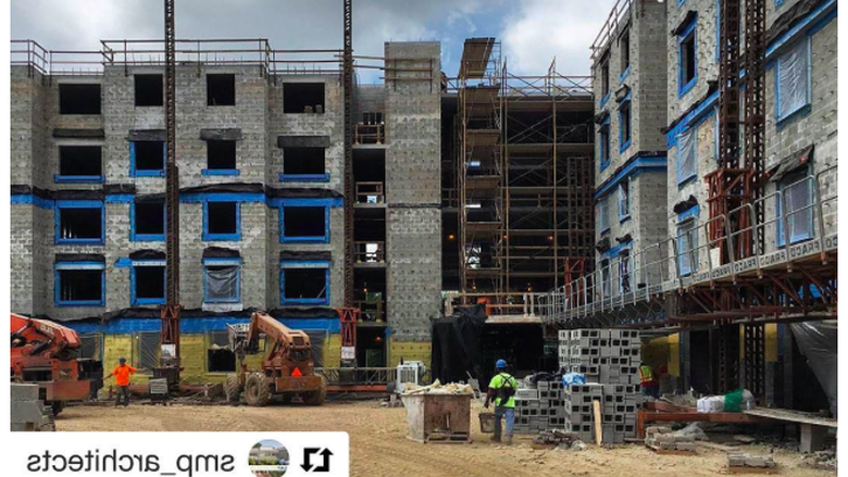 Abington residence hall construction